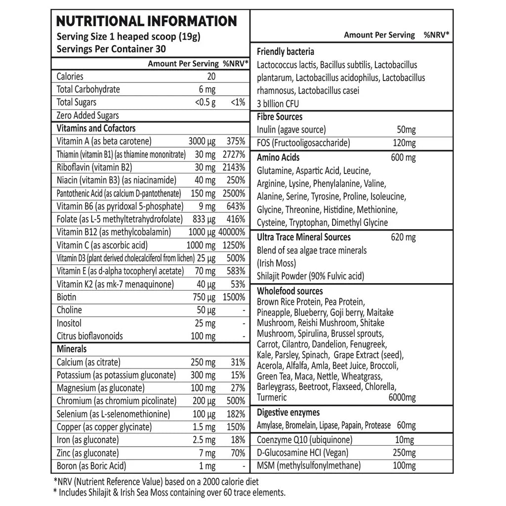 Multi Vitamin & Mineral Powder - 30 Servings